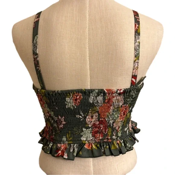 Floral Green Women's Top - Picture 3 of 6